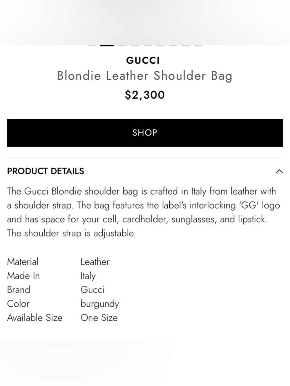 Gucci Blondie Mini Crossbody Bag - Picture 10 of 14